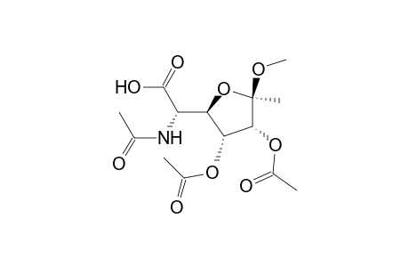 .beta.-D-Allofuranosiduronic acid, methyl 5-(acetylamino)-5-deoxy-, methyl ester, 2,3-diacetate