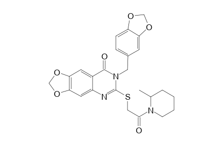 6-[[2-keto-2-(2-methylpiperidino)ethyl]thio]-7-piperonyl-[1,3]dioxolo[4,5-g]quinazolin-8-one