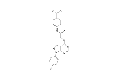 methyl 4-[({[1-(4-chlorophenyl)-1H-pyrazolo[3,4-d]pyrimidin-4-yl]sulfanyl}acetyl)amino]benzoate