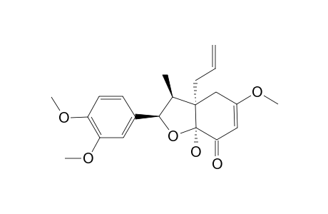 REL-(7R,8S,1'R,2'S)-2'-HYDROXY-3,4,5'-TRIMETHOXY-3'-OXO-DELTA(1,3,5,4',8')-8.1',7.O.2'-NEOLIGNAN