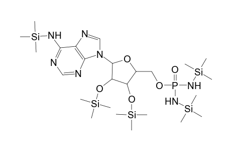 4',5',N,N,N-penta(trimethylsilyl)-(2'-oxa-3'-adeninyl-4',5'-dihydroxy-cyclopentyl)-methyl-diaminophoshoate