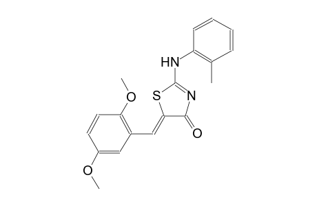 (5Z)-5-(2,5-dimethoxybenzylidene)-2-(2-toluidino)-1,3-thiazol-4(5H)-one