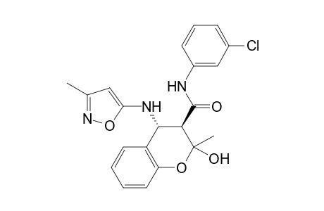 (3R,4R)-N-(3-Chlorophenyl)-2-hydroxy-2-methyl-4-(3-methylisoxazol-5-ylamino)-3,4-dihydro-2H-chromene-3-carboxamide