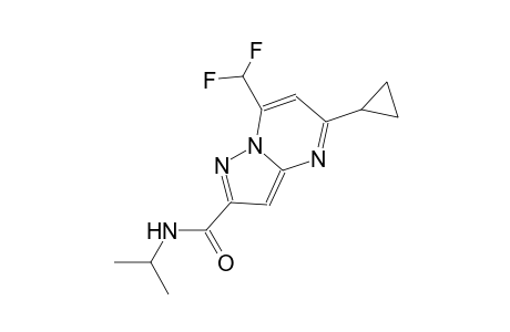 5-cyclopropyl-7-(difluoromethyl)-N-isopropylpyrazolo[1,5-a]pyrimidine-2-carboxamide