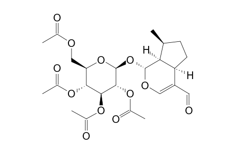 Cyclopenta[c]pyran-4-carboxaldehyde, 1,4a,5,6,7,7a-hexahydro-7-methyl-1-[(2,3,4,6-tetra-O-acetyl-.beta.-D- glucopyranosyl)oxy]-, [1S-(1.alpha.,4a.alpha.,7.beta.,7a.alpha.)]-