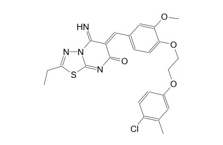 7H-[1,3,4]thiadiazolo[3,2-a]pyrimidin-7-one, 6-[[4-[2-(4-chloro-3-methylphenoxy)ethoxy]-3-methoxyphenyl]methylene]-2-ethyl-5,6-dihydro-5-imino-, (6Z)-