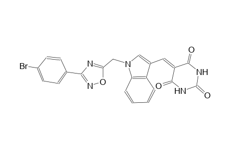 5-[(1-{[3-(4-bromophenyl)-1,2,4-oxadiazol-5-yl]methyl}-1H-indol-3-yl)methylene]-2,4,6(1H,3H,5H)-pyrimidinetrione