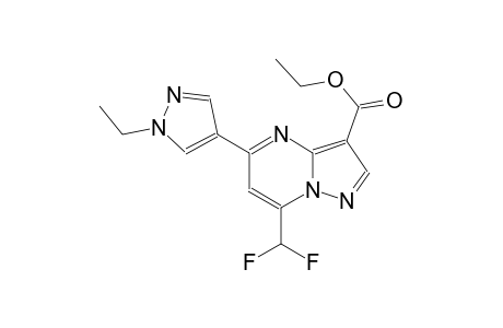 pyrazolo[1,5-a]pyrimidine-3-carboxylic acid, 7-(difluoromethyl)-5-(1-ethyl-1H-pyrazol-4-yl)-, ethyl ester