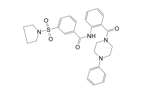 benzamide, N-[2-[(4-phenyl-1-piperazinyl)carbonyl]phenyl]-3-(1-pyrrolidinylsulfonyl)-