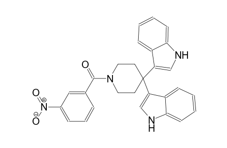 1H-indole, 3-[4-(1H-indol-3-yl)-1-(3-nitrobenzoyl)-4-piperidinyl]-