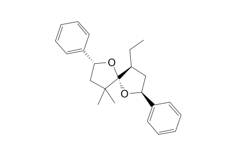 (2.alpha.,7.beta.,9.beta.)-9-Ethyl-4,4-dimethyl-2,7-diphenyl-1,6-dioxaspiro[4.4]nonane