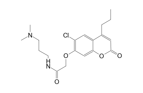 acetamide, 2-[(6-chloro-2-oxo-4-propyl-2H-1-benzopyran-7-yl)oxy]-N-[3-(dimethylamino)propyl]-