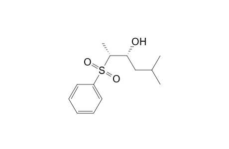 3-Hexanol, 5-methyl-2-(phenylsulfonyl)-, (R*,R*)-