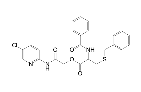 Propanoic acid, 2-(benzoylamino)-3-[(phenylmethyl)thio]-, 2-[(5-chloro-2-pyridinyl)amino]-2-oxoethyl ester