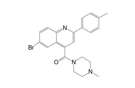 6-bromo-2-(4-methylphenyl)-4-[(4-methyl-1-piperazinyl)carbonyl]quinoline