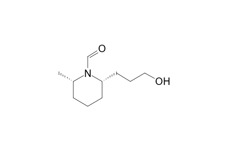1-Piperidinecarboxaldehyde, 2-(3-hydroxypropyl)-6-methyl-, cis-(.+-.)-