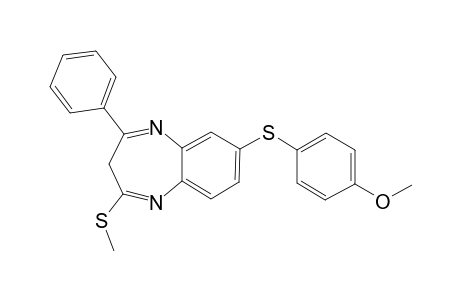 2-METHYLTHIO-3H-4-PHENYL-7-(PARA-METHOXYPHENYLTHIO)-1,5-BENZO-DIAZENPINE