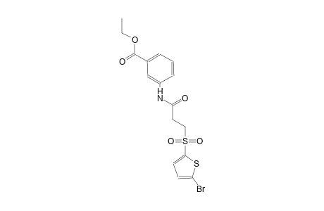 ethyl 3-({3-[(5-bromo-2-thienyl)sulfonyl]propanoyl}amino)benzoate