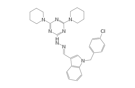 1-(4-chlorobenzyl)-1H-indole-3-carbaldehyde [4,6-di(1-piperidinyl)-1,3,5-triazin-2-yl]hydrazone