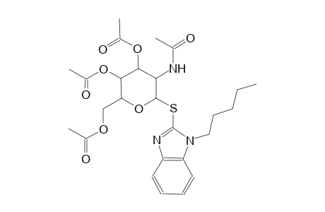 beta-D-glucopyranoside, 1-pentyl-1H-benzimidazol-2-yl 2-(acetylamino)-2-deoxy-1-thio-, 3,4,6-triacetate
