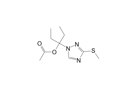 1H-1,2,4-Triazole-1-methanol, .alpha.,.alpha.-diethyl-3-(methylthio)-, acetate (ester)