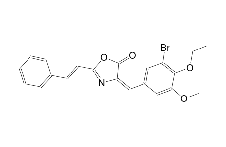 5(4H)-oxazolone, 4-[(3-bromo-4-ethoxy-5-methoxyphenyl)methylene]-2-[(E)-2-phenylethenyl]-, (4E)-