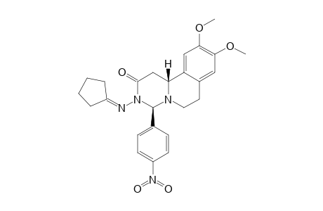 (4R,11bR)-3-(cyclopentylideneamino)-9,10-dimethoxy-4-(4-nitrophenyl)-4,6,7,11b-tetrahydro-1H-pyrimido[6,1-a]isoquinolin-2-one
