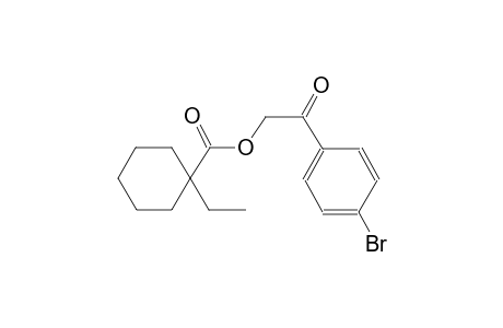 cyclohexanecarboxylic acid, 1-ethyl-, 2-(4-bromophenyl)-2-oxoethyl ester