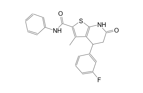 thieno[2,3-b]pyridine-2-carboxamide, 4-(3-fluorophenyl)-4,5,6,7-tetrahydro-3-methyl-6-oxo-N-phenyl-