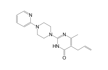 4(3H)-pyrimidinone, 6-methyl-5-(2-propenyl)-2-[4-(2-pyridinyl)-1-piperazinyl]-