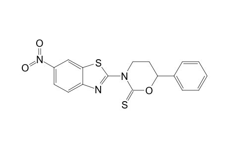 3-(6-nitro-1,3-benzothiazol-2-yl)-6-phenyl-1,3-oxazinane-2-thione