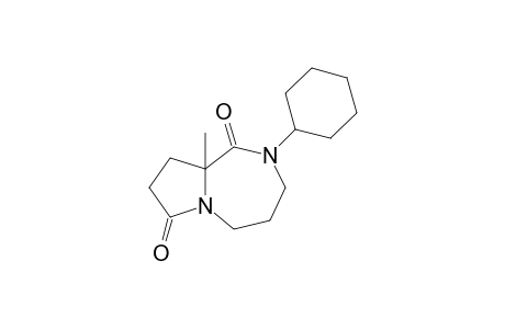 (R,S)-2-Cyclohexyl-9a-methylhexahydro-1H-pyrrolo[1,2-a][1,4]diazepine-1,7(8H)-dione