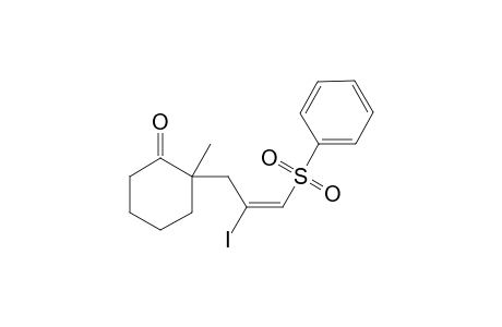 2-[(2-(E)-2-Iodo-3-(phenylsulfonyl)-2-propenyl]-2-methylcyclohexanone