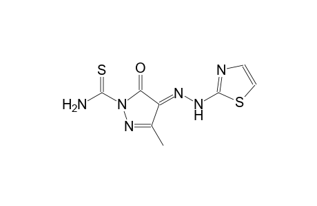 (4E)-3-methyl-5-oxo-4-(1,3-thiazol-2-ylhydrazono)-4,5-dihydro-1H-pyrazole-1-carbothioamide