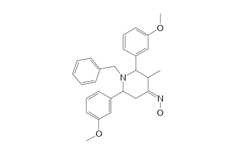 1-BENZYL-2,6-BIS-(3-METHOXYPHENYL)-3-METHYL-PIPERIDIN-4-ONE-OXIME