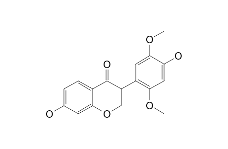 ERYVARIN-M;2,3-DIHYDRO-7-HYDROXY-3-(4-HYDROXY-2,5-DIMETHOXYPHENYL)-4H-1-BENZOPYRAN-4-ONE