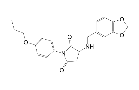 3-[(1,3-benzodioxol-5-ylmethyl)amino]-1-(4-propoxyphenyl)-2,5-pyrrolidinedione