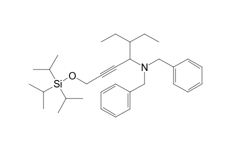 N,N-Dibenzyl-5-ethyl-1-[(triisopropylsilyl)oxy]-2-heptyn-4-amine