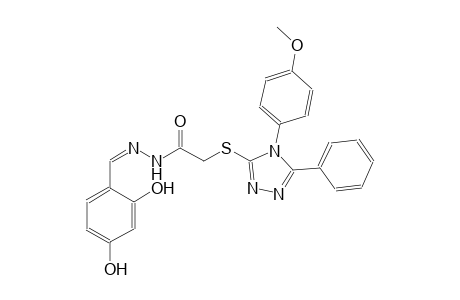 N'-[(Z)-(2,4-dihydroxyphenyl)methylidene]-2-{[4-(4-methoxyphenyl)-5-phenyl-4H-1,2,4-triazol-3-yl]sulfanyl}acetohydrazide