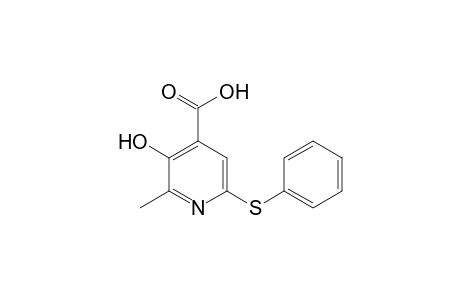 4-Pyridinecarboxylic acid, 3-hydroxy-2-methyl-6-(phenylthio)-