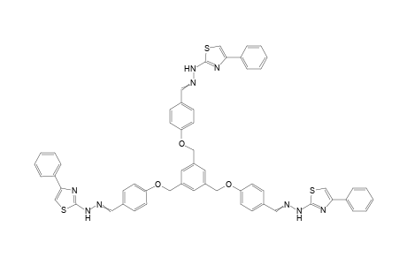 1,3,5-Tris((4-(2-(4-phenylthiazol-2-yl)hydrazono)methyl)phenoxy)methyl)benzene