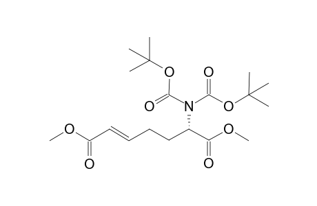 Dimethyl (2E)(6S)-6-{N-[(tert-butyl)oxycarbonyl]-N-[(tert-butyl)oxycarbonyl]amino}hept-2-ene-dioate