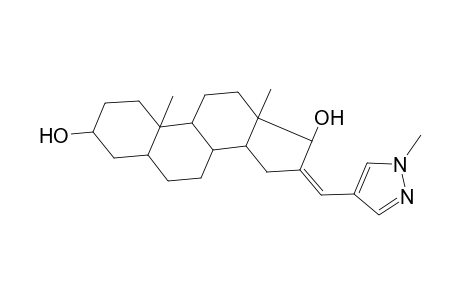 (16Z)-10,13-dimethyl-16-[(1-methyl-4-pyrazolyl)methylidene]-1,2,3,4,5,6,7,8,9,11,12,14,15,17-tetradecahydrocyclopenta[a]phenanthrene-3,17-diol