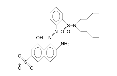 6-Amino-4-hydroxy-5-(2-[dibutylamidosulfonyl]-phenylazo)-2-naphthalenesulfonic acid, anion