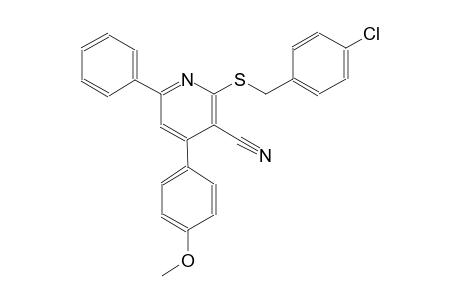 3-pyridinecarbonitrile, 2-[[(4-chlorophenyl)methyl]thio]-4-(4-methoxyphenyl)-6-phenyl-
