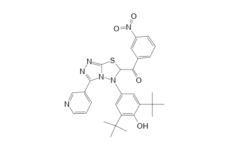 5-(3,5-Di-tert-butyl-4-hydroxyphenyl)-3-(pyridin-3-yl)-5,6-dihydro[1,2,4]triazolo[3,4-b][1,3,4]-thiadiazol-6-yl(3-nitrophenyl)methanone