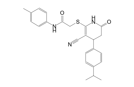 acetamide, 2-[[3-cyano-1,4,5,6-tetrahydro-4-[4-(1-methylethyl)phenyl]-6-oxo-2-pyridinyl]thio]-N-(4-methylphenyl)-