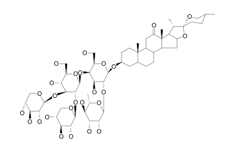 (25S)-5ALPHA-SPIROSTANE-12-ONE-3BETA-OL-3-O-BETA-XYLOPYRANOSYL(1-2)-[BETA-XYLOPYRANOSYL(1-3)]-BETA-GLUCOPYRANOSYL(1-4)-[ALPHA-RHAMNOPYRANOSYL(1-2)]