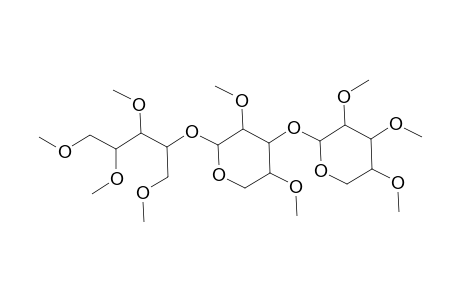 2-O-[2,4-Di-O-methyl-3-O-(2,3,4-tri-O-methylpentopyranosyl)pentopyranosyl]-1,3,4,5-tetra-O-methylpentitol