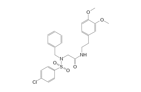 2-{benzyl[(4-chlorophenyl)sulfonyl]amino}-N-[2-(3,4-dimethoxyphenyl)ethyl]acetamide